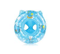 XQMMGO Baby Swimming Ring Float, Swimming Pool Bathing Accessories for Children, Toddlers and Infants, Inflatable Swimming Ring with Seat for Babies Aged 6-36 Months (Blue Elephant)