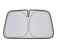 XQMMGO Graphene Car Windscreen Sunshade 145 x 80cm, Foldable Front Window Sun Shade with Zero Light Penetration, UPF 50+ 99.9% UV Block Thermal Heat Shield for Saloon, Hatchback, SUV, Estate