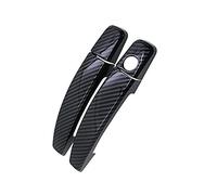 XQSM Gloss Black Carbon Fiber Door Handles Cover Trim For Opel For Corsa E For Vauxhall OPC VXR Car Accessories Stickers 2015-2018 Handles (Color : Handle 2 Door)