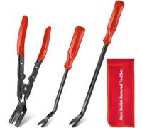 XQX 3 Pcs Auto Clip Pliers Set and Fastener Remover,Car Trim Rivet Removal Pry Tool Repair Kit with Storage Bag for Automotive Door Panel,Upholstery,Dashboard,Plastic Fasteners