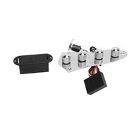 XQYUEQIE Prewired Guitar Control Plate Assembly, 3 Stage Preamp Control Board with Metal Knobs Adjustable Gain Low Noise Circuit for Electric Bass Guitars (Silver)