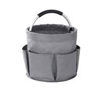 XQZMD Cleaning Organiser Basket, Oxford Cloth Gardening Tools Organizer with Handle, Collapsible Lightweight Cleaning Caddy Organizer for Home, Craft (Grey)