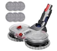 XQZMD Electric Mop Head Attachment for Dyson V7 V8 V10 V11 V12 V15, Dual Spin Motor with 8 Packs Washable Mop Pads, 150ml Water Tank Mop Replacement for Dust (for V7 V8 V10 V11 V15)