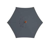 XQZMD Parasol Replacement Canopy - Sun Umbrella Fabric Cover with 6/8 Ribs, 2.7m/3m Garden Canopy Cover Top for Patio Umbrella (Grey-2.7 m/6 ribs)