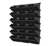 XQZMD Self Watering Wall Planting Pot, Outdoor Hanging Planter Bags with 18 Pots, Vertical Living Green Wall, Pocket Planter Hanging Wall-mounted Holder for Indoor Outdoor (18 pcs - Black)