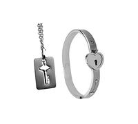 XR Brands Cuffed Locking Bracelet and Key Necklace