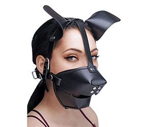 XR Brands Pup Puppy Play Hood and Breathable Ball Gag
