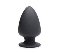 XR Brands Squeezable Medium Anal Plug - Black