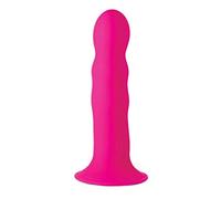 XR Brands Squeezable Wavy Dildo - Pink, 0.336 kg