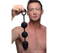 XR Brands Tom of Finland Weighted Anal Ball Beads, Black