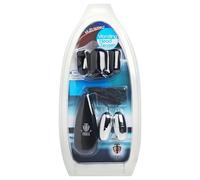 XR Brands - Trinity - dual bullet-cap glans vibrator (black-silver)