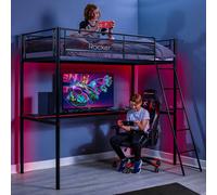 XR HQ High Sleeper Gaming Bed with Desk Black