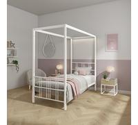 Fern Four Poster Bed with LED Lighting X Rocker White Single