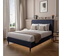 XR Living Maisie Double Fabric LED Bed Frame - Navy