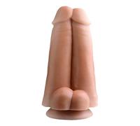 Tom Of Finland Dual Dicks Double Dildo 7 Inch Beige