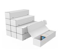 XRACV Trading Card Storage Box, 10-Pack 1100 Count White Corrugated Cardboard Bulk Sports Storage Box for TCG/Magic/Mtg Basketball Cards, Collectible Trading Cards