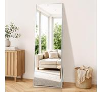 XRAMFY Full Length Mirror 161x52 cm,Full Body Mirror Free Standing, Hanging or Leaning, Floor Mirror Tempered Glass for Bedroom, Living Room, Cloakroom Rectangle Minimalist Modern Silver