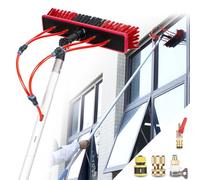 XRB2050 Multi-Purpose Telescopic Hydrocleaner with 35cm Brush Head, 3-12m Extendable Cleaning Brush for Solar Panels Windows Trucks Buses and Cars 7m