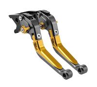 XRBAPZL Clutch Brake Lever Fit for Super SOCO TC TCmax TS TSx Brake Lever Set, Adjustable Handle Levers Motor Bike Parts Accessories(Titanium-Gold-T)