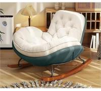 XRBCNMM Rocking Chair Upholstered Glider with Plush Velvet Cushion Large Lounge Chair for Nursery Living Room Patio Sunroom Balcony Oversized Relaxing Chair (Green)