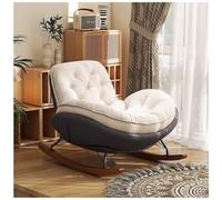 XRBCNMM Rocking Chair Upholstered Glider with Plush Velvet Cushion Large Lounge Chair for Nursery Living Room Patio Sunroom Balcony Oversized Relaxing Chair (Gray)
