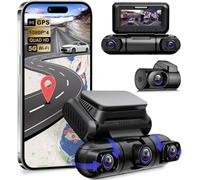 XRC TECH 4CHs Dash Cam Front Interior Side and Rear Cameras,IR Night Vision 4 Cameras 1080P*4 Simultaneous Recording Video Recorder, GPS logger WiFi APP 360 Degree Panoramic Protection WDR