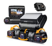 XRC TECH 4CHs Dash Cam Front Interior Side and Rear Cameras,IR Night Vision 4 Cameras 1080P*4 Simultaneous Recording Video Recorder, GPS logger WiFi APP 360 Degree Panoramic Protection WDR