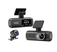 XRC TECH 4K Car DVR Dash Cam for Cars,Dual cameras Front and Rear, Built in WiF App Control GPS Track with UHD 2160P, Night Vision,Loop Recording G-Sensor, Parking Monitor Video Drive Recorder