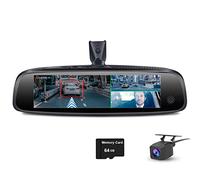 XRC TECH Car Dash Cam Rearview Mirror,With 3CH Cameras Lens Front Inner And Rear Camera, 3 Channels For Taxi,GPS Navi Bluetooth Wifi, Remote Monitoring,Android 5.1 FHD 1080P (64GB Card Included)