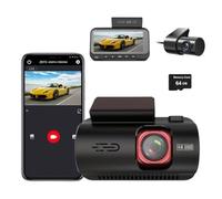 XRC TECH Dash Cam For Cars,Dual lens Front Rear Cameras,Car DVR 4K+1440P,Built in WiFi APP Control,GPS Tracker,Super Capacitor，24-hour Parking Monitoring Video Recorder