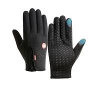 XRCHAA Winter Gloves,Full Finger Touch Screen Windproof Gloves,Zipper Windproof And Waterproof Glovess,Suitable For Outdoor Cycling, Mountaineering,Skiing And Keeping WarmGloves (D-black,M)