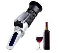 XRCLIF Optical Hydrometer Optical Brix Refractometer for Wine Making, Dual Scale - Brix 0-40% & Alcohol 0-25% Vol, Wine Refractometer for Measuring Sugar Content and Predicting Wine Alcohol Degree