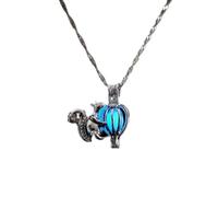 XRCXBLSC Squirrel Luminous Necklace Fluorescence Squirrel Pine Cone Pendant Necklace Cute Animal Jewelry Squirrel Gift 925 Sterling Silver Squirrel Necklace Pendant Opal Jewelry Animal Necklace(Blue)