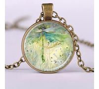 XRCXBLSC Vintage Dragonfly Time Jewel Pendant Necklace Dragonfly Insect Charm Pendant Necklace Jewelry for Women Sterling Silver Dragonfly Necklace for Women Dragonfly Pendant Jewelry (Gold）