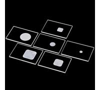 XRD Sample Slot with Circular/Square Groove Plate - High Transparency Quartz Glass Slide for Diffractometer - 1PCS(20mm Round Depth=0.5mm)