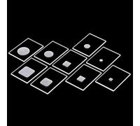 XRD Sample Slot X-ray Diffractometer Powder Slide - Optical Glass Square with 0.5mm Groove Depth 1pc(Square L10W10H0.5mm)