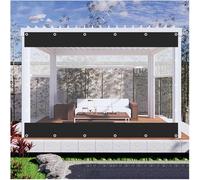 Xrdbfd Clear Pvc Tarpaulin Side Panels With Zipper, Outdoor Transparent Tarp Curtains With Eyelets, 600g/m² Heavy Duty Waterproof Tarpaulins, for Gazebo Patio Porch Carport,clear-3x2.2m/9.8 * 7.2ft