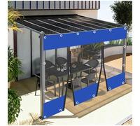 Xrdbfd Clear Tarpaulin Waterproof Heavy Duty Curtains, 0.3mm Pvc Tarpaulin Side Panels, for Pergola Patio Garage, Outdoor Transparent Tarp Curtains With Zip,2zips-3.6x3.5m/11.8 * 11.5ft