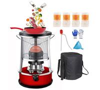 Xrdbfd Portable Handy Kerosene Stove Heater, Kerosene Stove Burner With Wick, Indoor and Outdoor Kerosene Heater, Oil Paraffin Heater for Camping, Tent Heating, 4.6/6L,4.6Lred