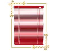 Xrdbfd Red Window Blinds, 40/60/80/100/120cm Aluminium Venetian Blinds, Metal Window Shades, Thermal Venetian Blinds for Office/kitchen/balcony,WxH-65x130cm/25.6 * 51in