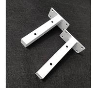 Xrdbfd Shelve Bracket Wall-mounted, Black/white Floating Decorative Brackets, Heavy Duty Industrial Shelf Bracket, 2x Diy Open Shelf Support Brackets, for Home/office/kitchen,White-40cm/15.7in