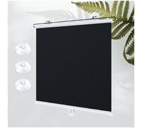 Xrdbfd Sunshade Roll Up Blinds Without Drilling, Suction Cup Roller Blinds, Portable Blackout Roller Shades, Temporary Privacy Blinds for Windows Doors,Black-65x180cm/26 * 71in