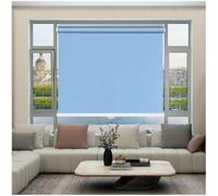 Xrdbfd Thermal Blackout Roller Blinds 40/65/70/95/110/125cm, Blackout Curtains No Drilling, Window Roller Shades, Sunshade Blinds, Sun Protection Privacy Roller Shades,blue-32x150cm/13 * 59in