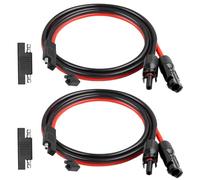 XRDS -RF 10AWG SAE to Solar Panel Connector Cable 2FT 2PCS, Heavy-Duty Tinned Copper, Solar Extension Cable with SAE Polarity Reverse Adapter for Solar Power Systems and Battery Connections