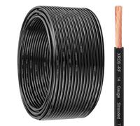 XRDS -RF 14 AWG 100FT THHN Stranded Wire - Nylon Insulated Pure Copper Electrical Cable for DIY Projects - Black - 600V Rated