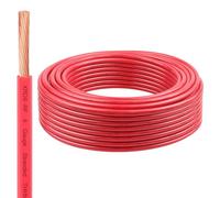XRDS -RF 8 Gauge THHN Wire, 50FT Red Stranded Copper Electrical Wire, 600V, Heat & Oil Resistant, Nylon Sheath Building Wire for Indoor/Outdoor Use