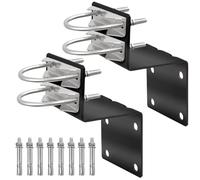 XRDS-RF Antenna Mount Kits - Black-Coated Pole Mount Bracket with Double U-Bolts Clamp V Jaw Bracket for Outside Home Antenna Holder - 2 Sets