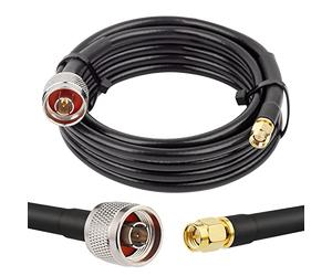 XRDS -RF MOOKEERF N to SMA Cable, 10ft N Male to SMA Male Coax Cable, 50 ohm KMR240 SMA to N Type Cable for Wifi Router, GPS Receiver, Antenna, Signal Booster Use