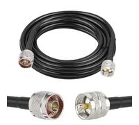 XRDS -RF N Male to PL259 UHF 15FT, N-Type to UHF Cable Low Loss RG8X Coax Cable (50 Ohm) Pure Copper Extension Jumper for Antenna/Wireless LAN Device/WiFi/Radio/Coaxial Extension Cable