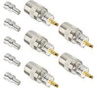 XRDS -RF PL-259 UHF Male Solder Connector Kit with UG-176 Reducers, Nickel Plated RF Coax Connector for RG8, RG213, LMR400, Belden 9913, KMR400, RG8X, Mini-8, RG59, LMR240 Cable - 2/5/10 PCS